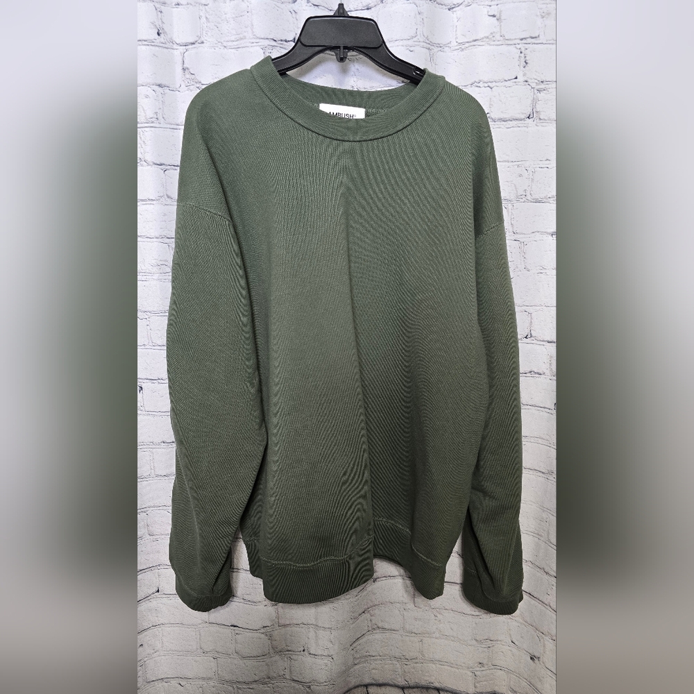 Ambush Zipped Sleeve Brushed Cotton Sweatshirt‎ Size XL